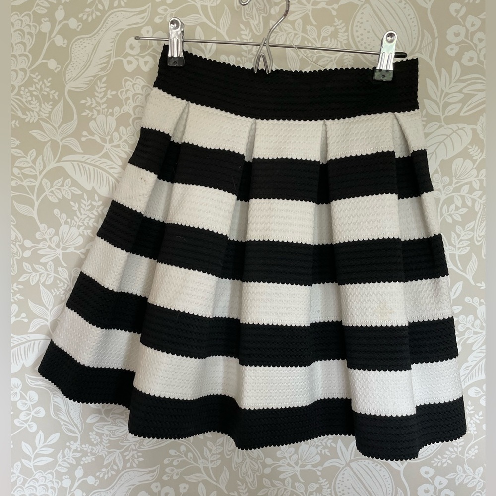Flare Striped Skirt - Express Sz S